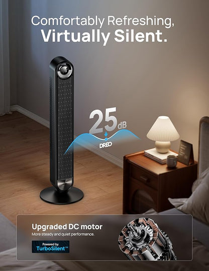 Dreo Tower Fan for Bedroom, 90° Oscillating Standing Floor Fan - Image 3