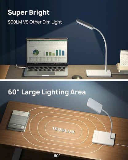 TROND Desk Lamp, Bright Dimmable Eye-Caring Table Lamp, 3 Color Modes 7 - Image 3