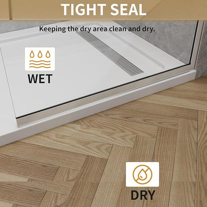 Shower Glass Panel 36" W * 76" H, Semi-Framed Glass Screen, Single Panel - Image 8