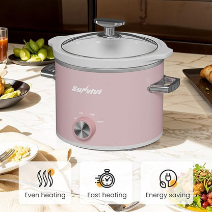 Sunvivi 2 Quart Slow Cooker, Small Slow Cooker - Image 3