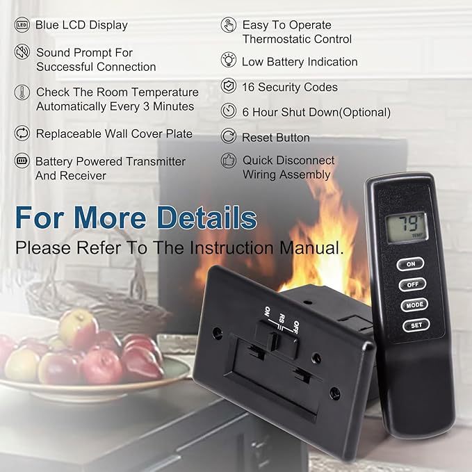 Gas Fireplace Remote Control System Kit - Image 5