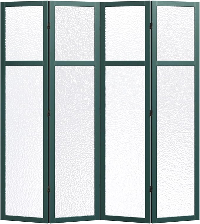 Acrylic Room Divider, 4-Panel Freestanding Partition Screen, Frosted - Image 8