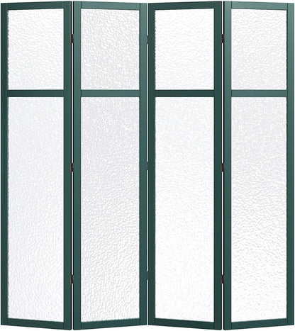 Acrylic Room Divider, 4-Panel Freestanding Partition Screen, Frosted - Image 8