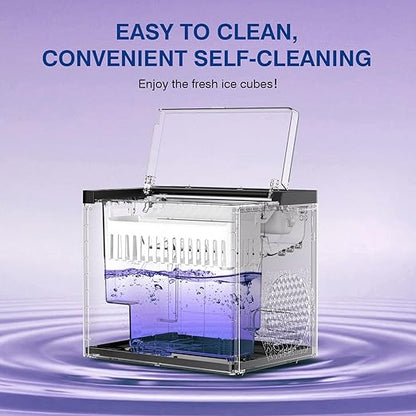Ice Makers Countertop, 9 Ice Cubes in 6 Mins Portable Ice Maker, 2 Sizes of - Image 4