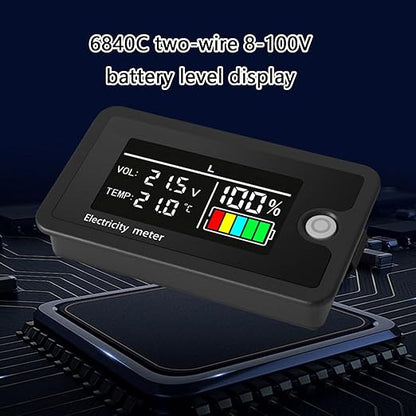 LED Display Voltmeter Car Battery Charging Levels Indicators 8-100V Lithiums - Image 2