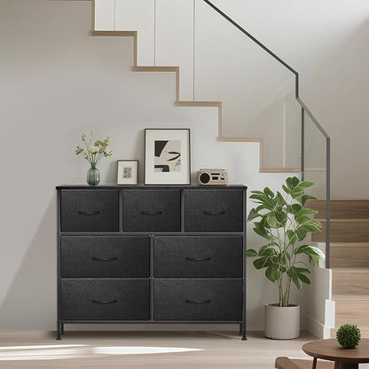 Dresser for Bedroom with 7 Drawers, Chest of Drawers, Storage Drawers Organizer - Image 6