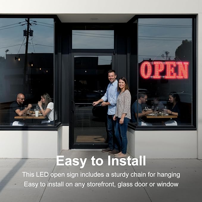 30" x 10" Large LED Open Signs - Image 5