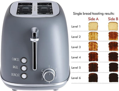 Rae Dunn Retro Rounded Bread Toaster, 2 Slice Stainless Steel Toaster - Image 2