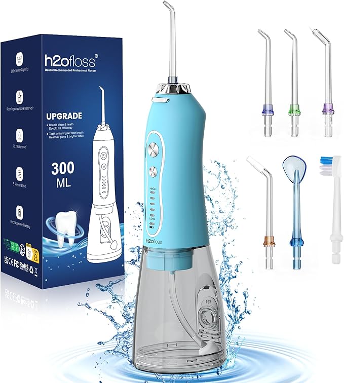 Water Dental Flosser Teeth Cleaner Pick, H2ofloss Cordless Portable Oral by SpecializinginOralCareforover10Years