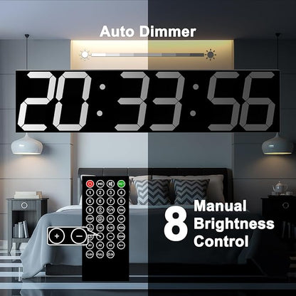 CHKOSDA Digital Wall Clock, Oversize Led Digital Clock - Image 3