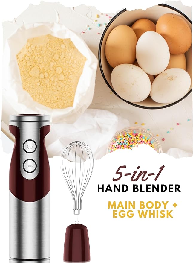 MegaWise Pro Titanium Reinforced 5 in1 Immersion Hand Blender, Powerful - Image 7