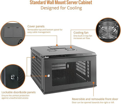 Tecmojo 6U Wall Mount Rack Network Cabinet - Image 3