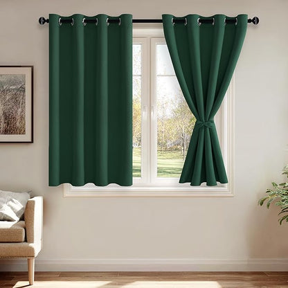 JIUZHEN Forest Green Blackout Curtains by JIUZHEN