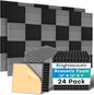 Knightsacoustic 24 Pack Sound Proof Foam Panels by Knightsacoustic