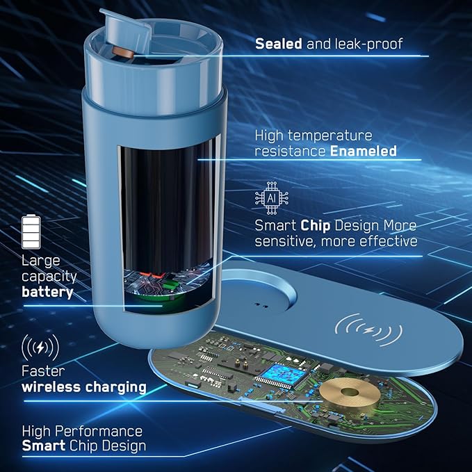 Temperature Control Heated Coffee Mug Smart Self Heating Travel Mug 12 Oz App - Image 4