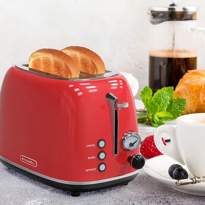 Toaster 2 slice, Retro Stainless Steel Toaster - Image 9