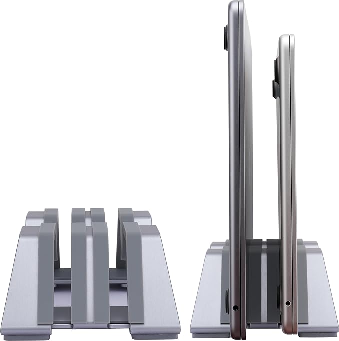 Adjustable Dual Vertical Laptop Stand by Psitek