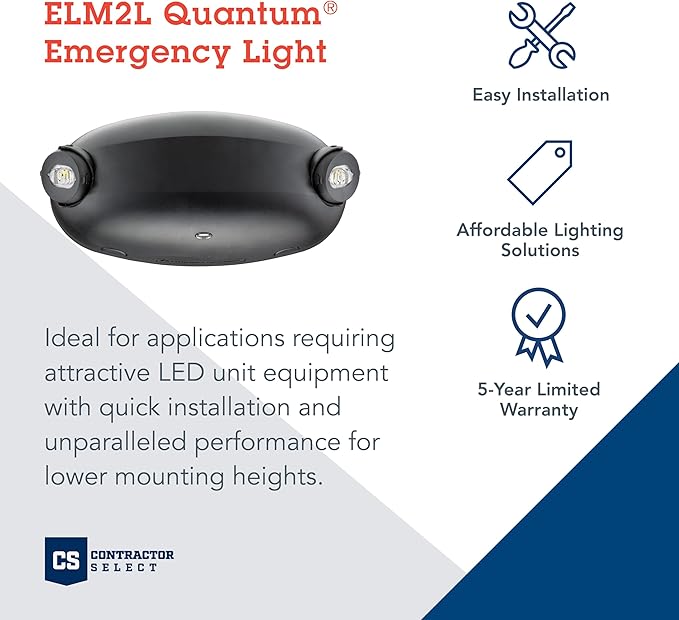 Lithonia Lighting ELM2L B M12 Quantum LED Emergency Light, Manual Testing - Image 2