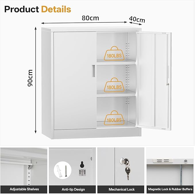 Metal Garage Storage Cabinets，36" Steel File Cabinet - Image 3