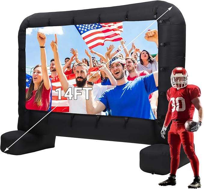 14Ft Inflatable Movie Projector Screen, Outdoor Movie Screen by MERXENG