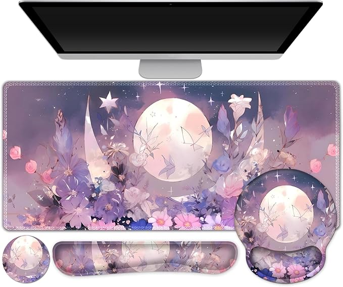 Large Desk Mat, Gaming Mouse Pad, Desk Pad Protector, XXL Mousepad + Keyboard by ToLuLu