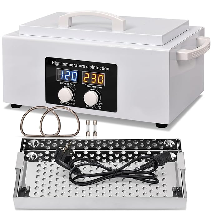 High Temperature Steriliser Autoclave Machine 110V 300W Nail Tool Steriliser by LINBEAUTI