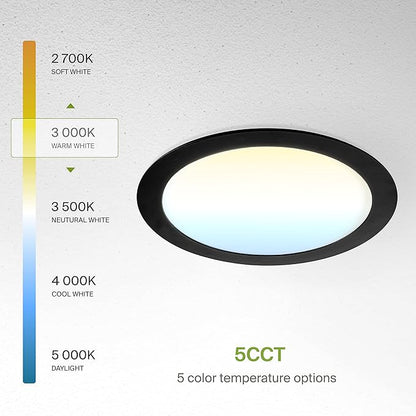 ASD 1 Pack 8 Inch LED Recessed Light 20W, 5 CCT 2700K-5000K CRI90+, IC Rated - Image 6