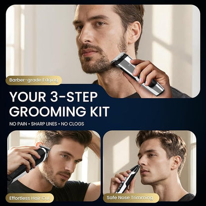 Ufree 3-in-1 Beard Trimmer Kit, Men's Electric Shaver Razor - Image 6