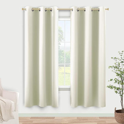 KOUFALL 72 Inch Length Curtain Panels, 50% Blackout Room Darkening Boho Modern by KOUFALL