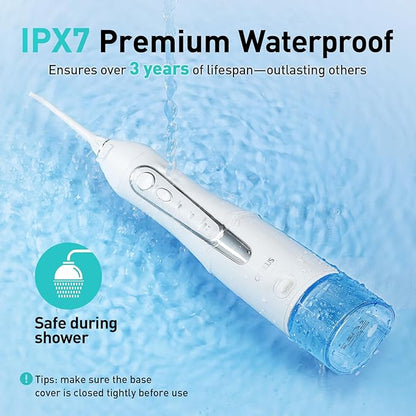 COSLUS Water Dental Flosser Teeth Pick: Portable Cordless Oral Irrigator 300ML - Image 4