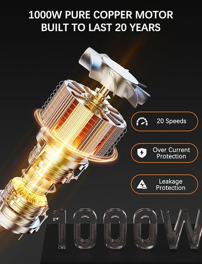 Immersion Blender Handheld GAVASTO Hand Blender, 20 Speeds and Turbo Mode Hand - Image 7