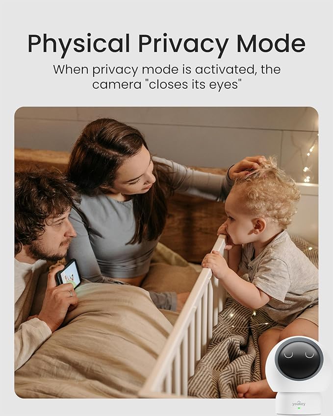 youkey Indoor Camera 2.5K, No Monthly Fees, Pan & Tilt, 360° Dog/Pet Camera - Image 5