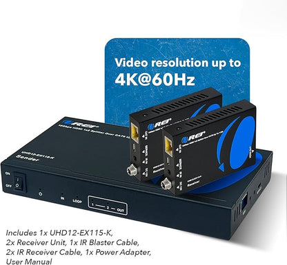 OREI 1x2 HDMI Extender Splitter 4K by Multiple Over Single Cable CAT6/7 4K@60Hz - Image 2