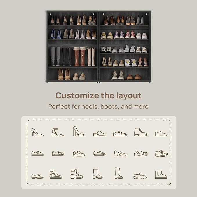 SICOTAS Rattan Shoe Storage Cabinet - Image 7
