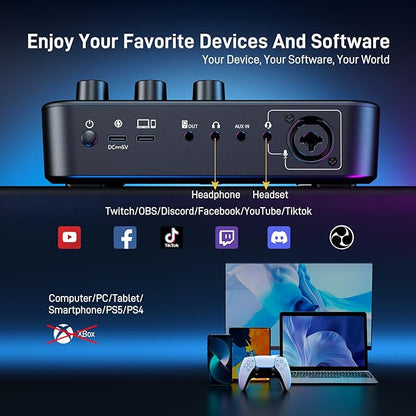 MAONO Gaming Audio Mixer, Audio Interface - Image 8