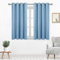 DWCN Light Blue Curtains 45 Inches Long, Thermal Blackout Drapes by DWCN