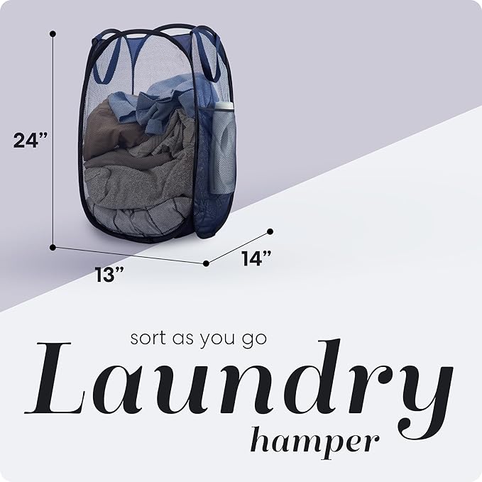 Handy Laundry Collapsible Mesh Pop Up Hamper - Image 2