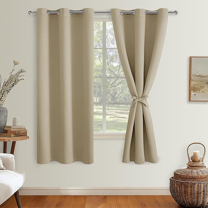 Hiasan Blackout Curtains for Bedroom, 42 x 63 Inches Length - Image 2