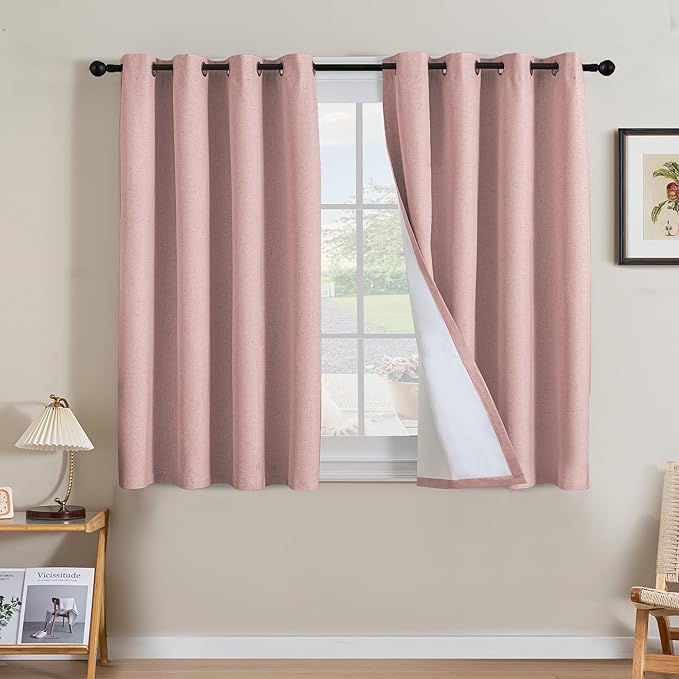 H.VERSAILTEX Linen Curtains 100% Blackout Curtains by HVERSAILTEX