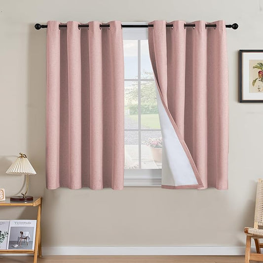 H.VERSAILTEX Linen Curtains 100% Blackout Curtains by HVERSAILTEX