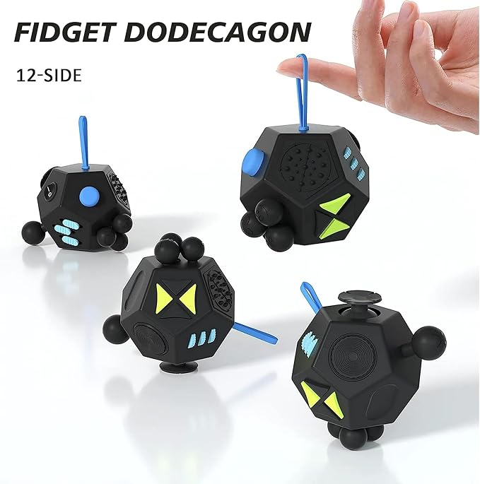 Fidget Dodecagon –12-Side Fidget Toys Cube Relieves Stress and Anxiety Anti - Image 2