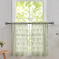 YJ YANJUN Vintage Lace Curtains 36 Inch Length-Victorian Floral Pattern Boho Sage Green Kitchen Window Curtains Over Sink Set of 2 Camper Window Privacy Drapes that Let Light in Spring 26x36 Inch