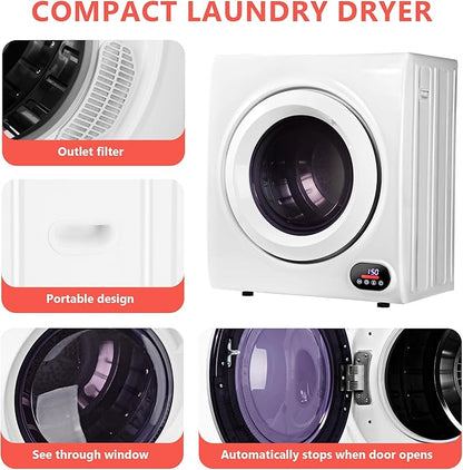 Euhomy Portable Dryer, 2.65 Cu.Ft. Clothes Drying Machine - Image 6