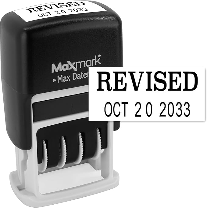 MaxMark Self-Inking Rubber Date Office Stamp by Maxmark