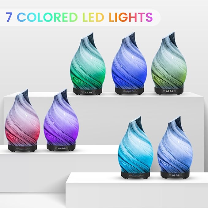 Essential Oil Diffuser, 120ML Glass Aromatherapy Diffuser - Image 2