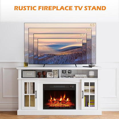 SIMOE 58 in TV Stand with 23 Inch 5100BTU Fireplace, Electric Fireplace TV - Image 6