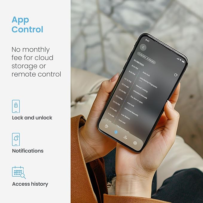 Lockly Secure Pro Smart Deadbolt, Wi-Fi Smart Lock, Keyless Entry - Image 5