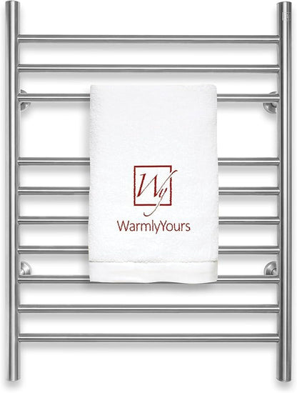 Heated Towel Rack, 10-Bar Wall-Mounted Electric Towel Warmer, Brushed Stainless by WarmlyYours
