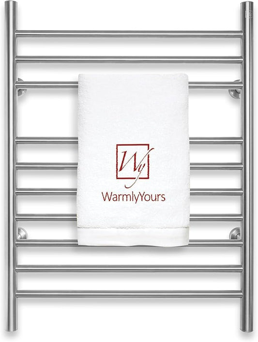 Heated Towel Rack, 10-Bar Wall-Mounted Electric Towel Warmer, Brushed Stainless by WarmlyYours