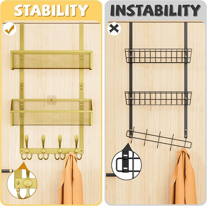 Kaiferty Over The Door Hooks Organizer, Coat Rack Over The Door Storage Hanger - Image 3